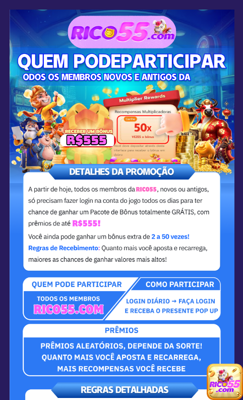 App rico55.com: Aposte Onde e Quando Quiser